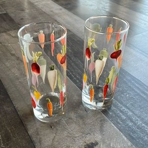 Ocean root vegetable pint glasses